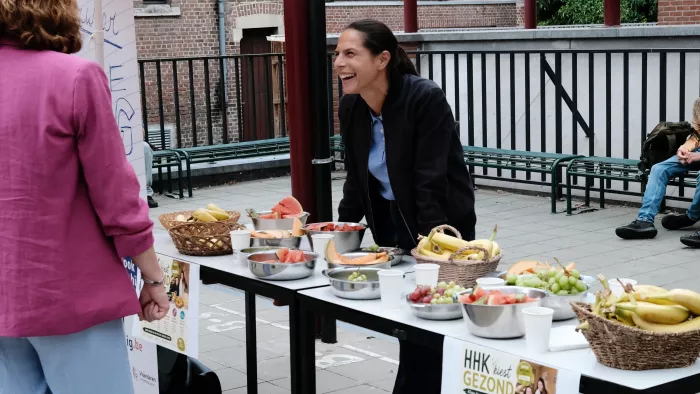 Heilig Hart Kessel-Lo trapt schooljaar gezond af met fruitbuffet