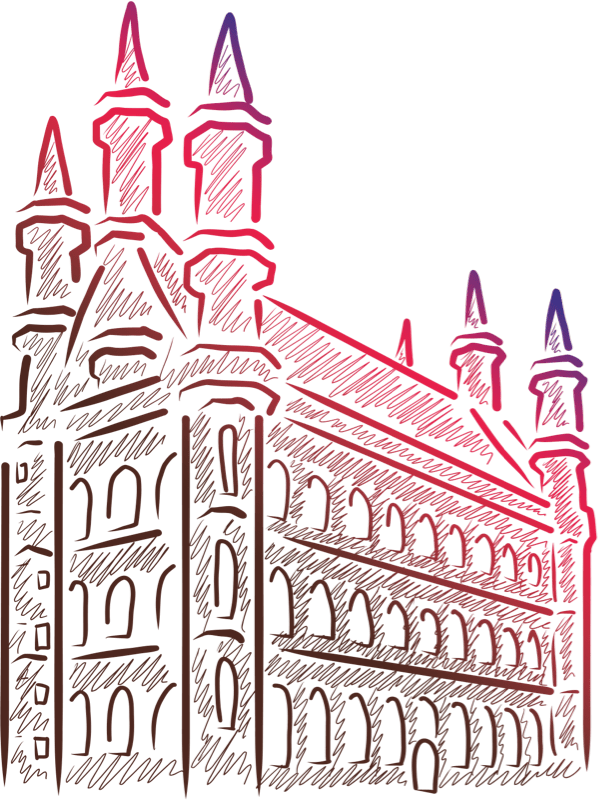Illustratie Stadhuis - Meer Met Mo